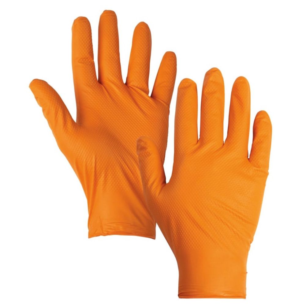 Luvas de nitrilo diamantadas descartáveis Safetop 061A