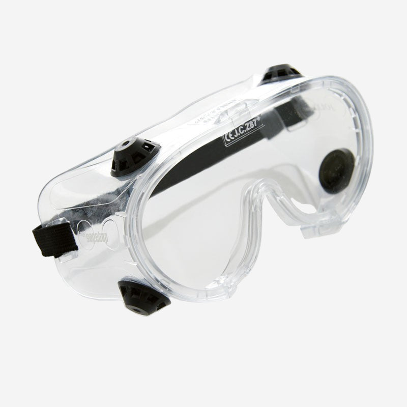 Óculos de proteção integral em PVC transparente com válvulas JOLLY