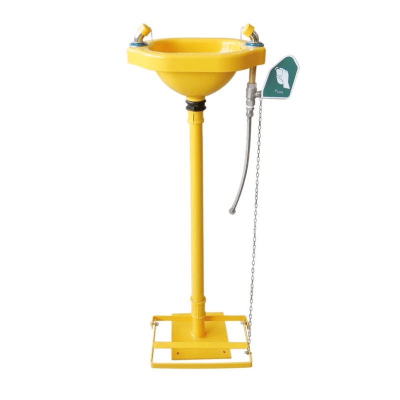 Chuveiro de emergência e lava-olhos de pedestal Safetop 11014