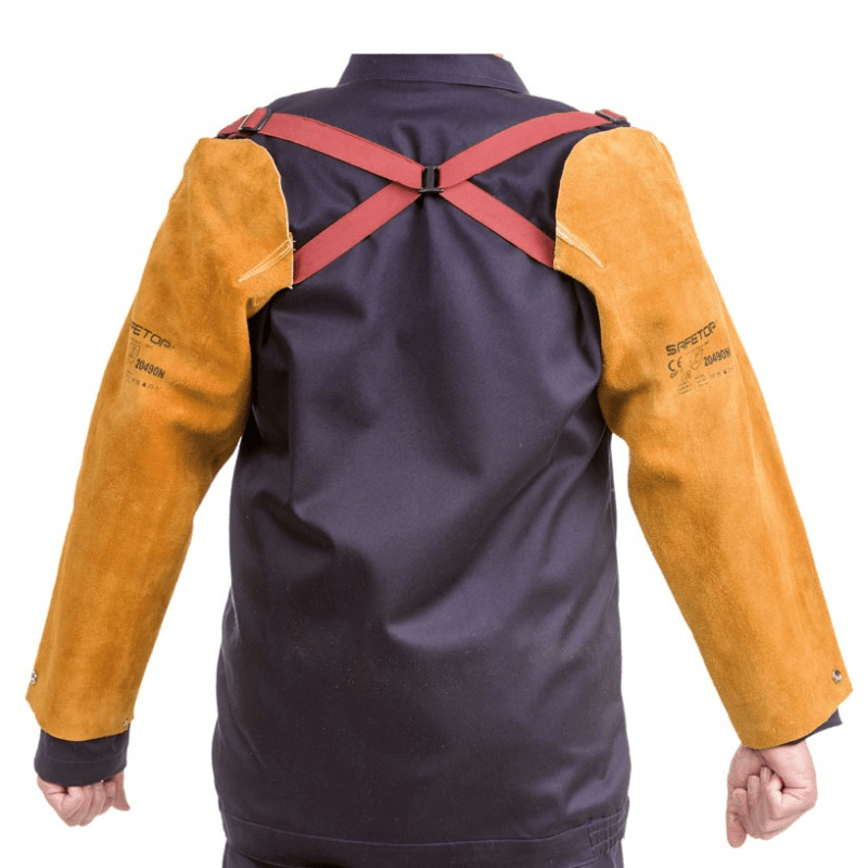 Mangas de cuero con tiras cruzadas Safetop 20490