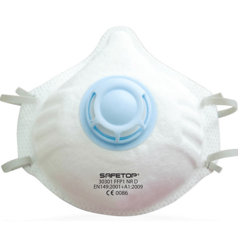 Mascarilla FFP1 NR D con válvula Safetop 30301 caja 12 uds