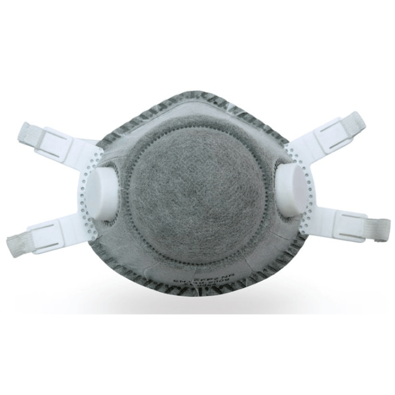 Mascarilla FFP2 con carbón activo y doble válvula Safetop 31100 caja 5 uds