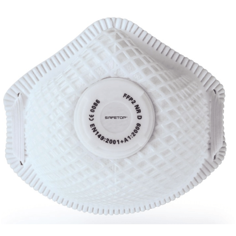 Mascarilla FFP2 NR D con válvula metal free Safetop 30315 caja 10 uds