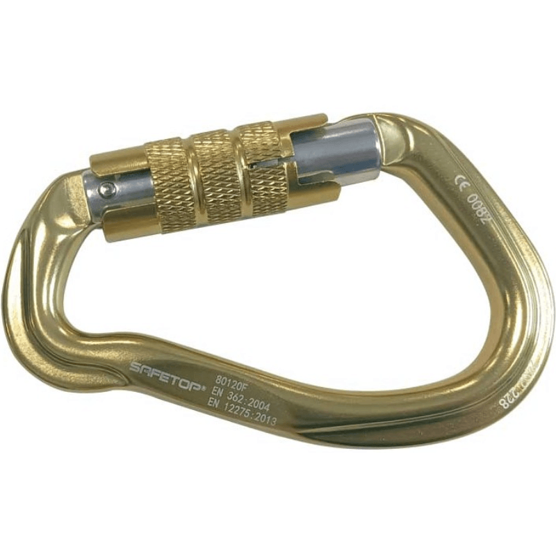 Mosquetón Twist Lock tipo pera de aluminio 23 kN Safetop 80120F