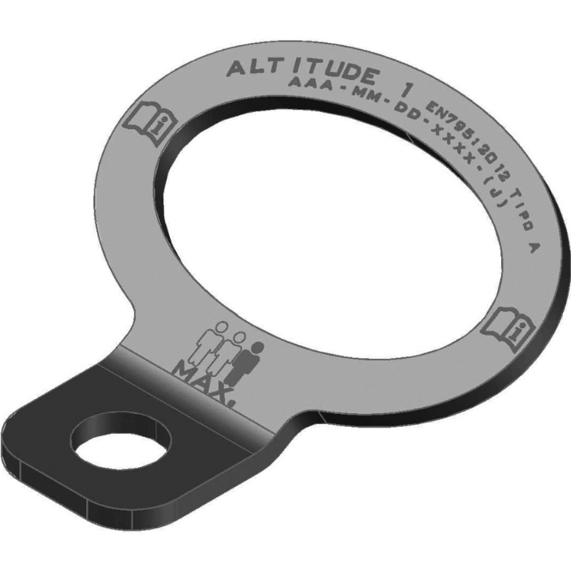 Placa de anclaje para 3 operarios 70 mm Safetop 80145