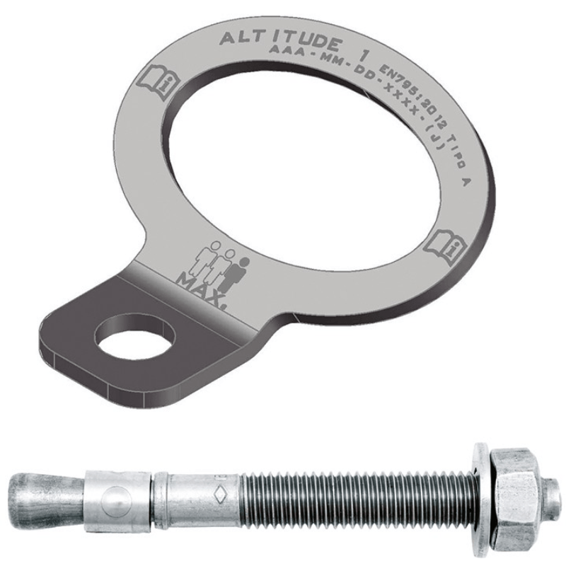 Placa de anclaje 70 mm para 3 operarios con tornillo Safetop 80145-TI