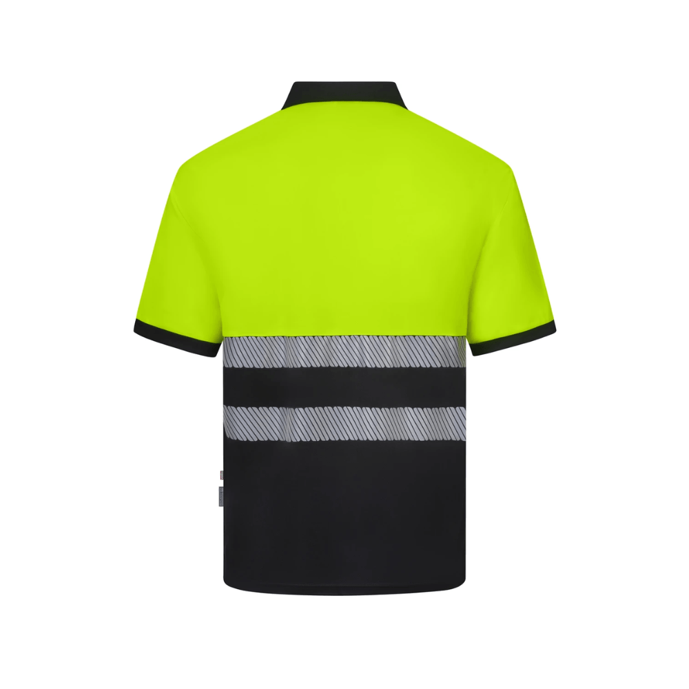 Polo reciclado bicolor manga larga con cinta segmentada Velilla 305533