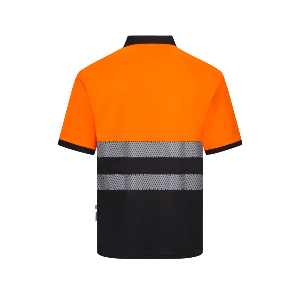Polo reciclado bicolor manga larga con cinta segmentada Velilla 305533