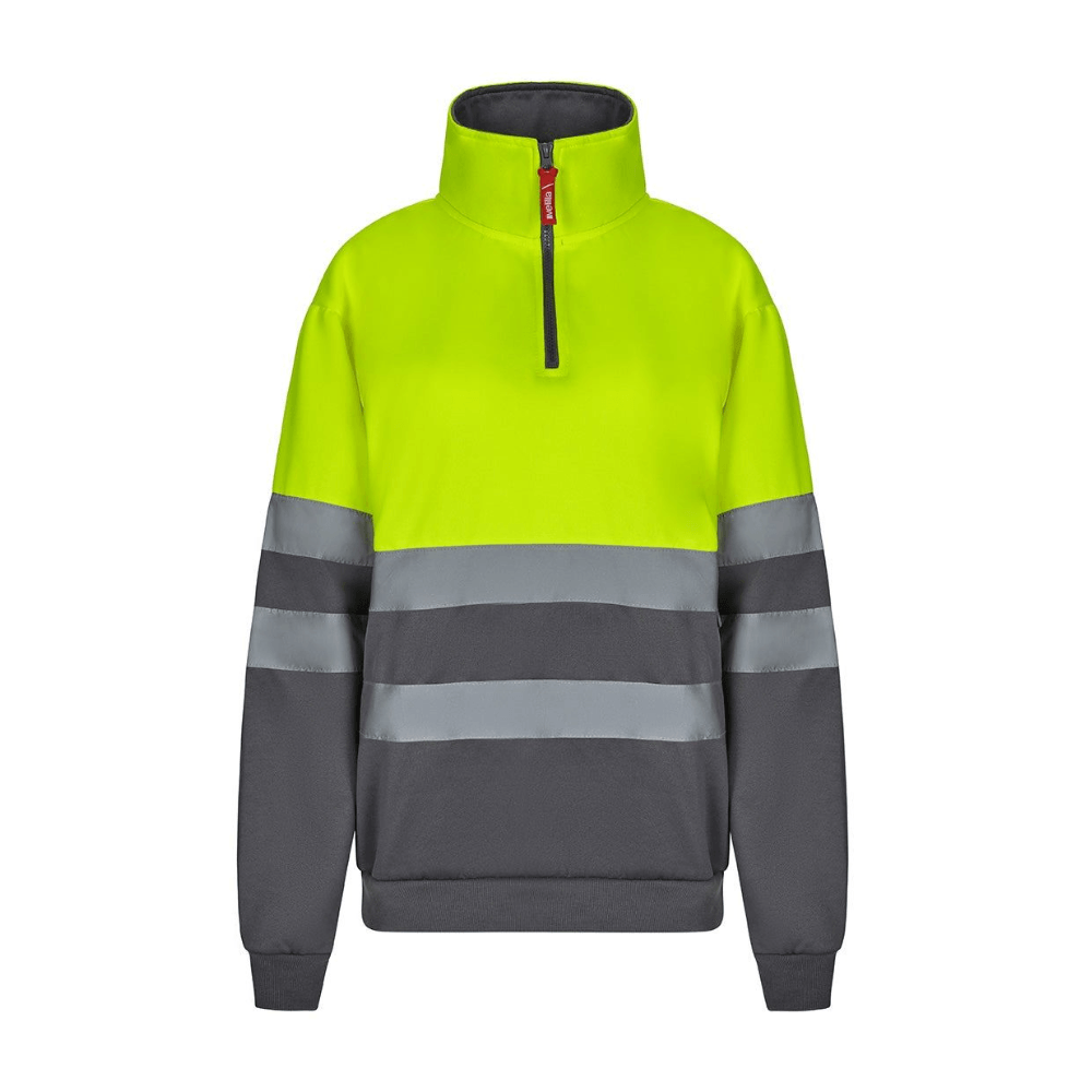 Sweatshirt bicolor com meio fecho refletor Velilla 305701