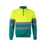 Sweatshirt bicolor com meio fecho refletor Velilla 305701