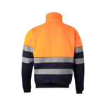 Sudadera bicolor con media cremallera y cintas segmentadas Velilla 305703