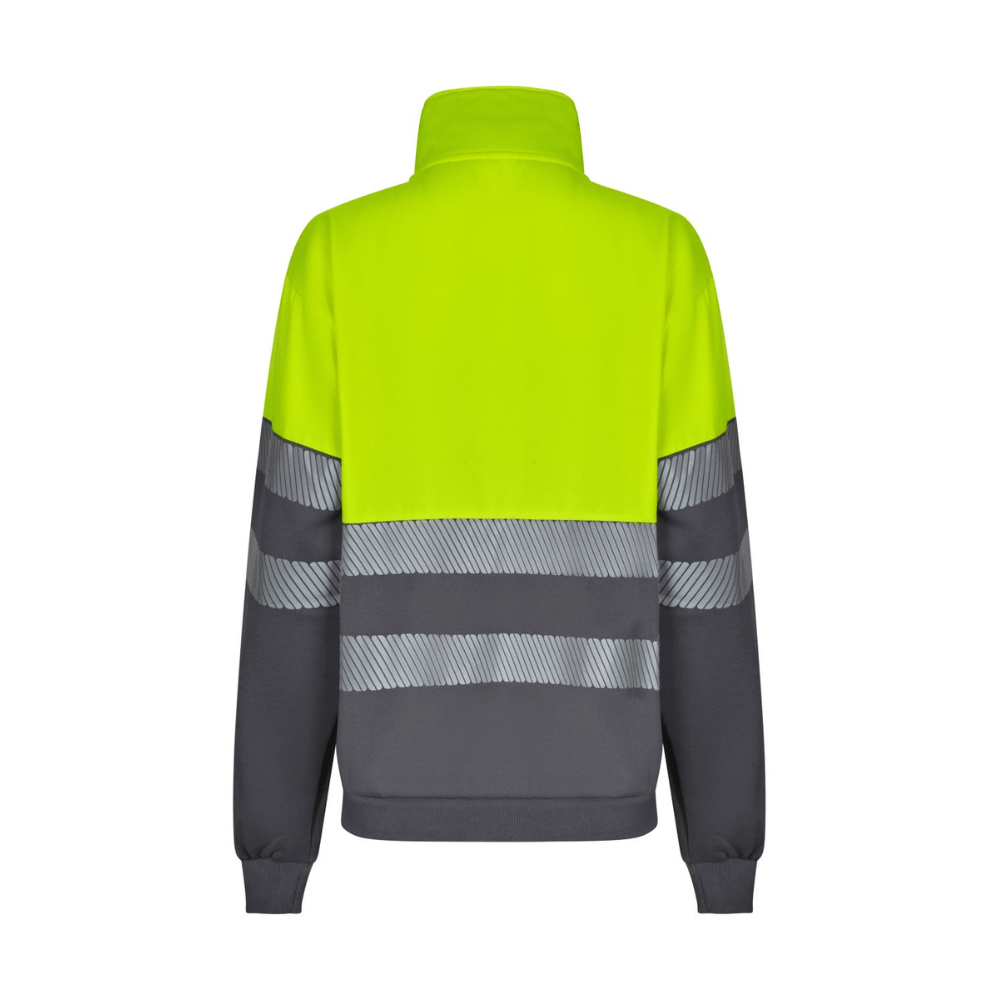 Sudadera bicolor con media cremallera y cintas segmentadas Velilla 305703