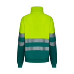 Sudadera bicolor con media cremallera y cintas segmentadas Velilla 305703