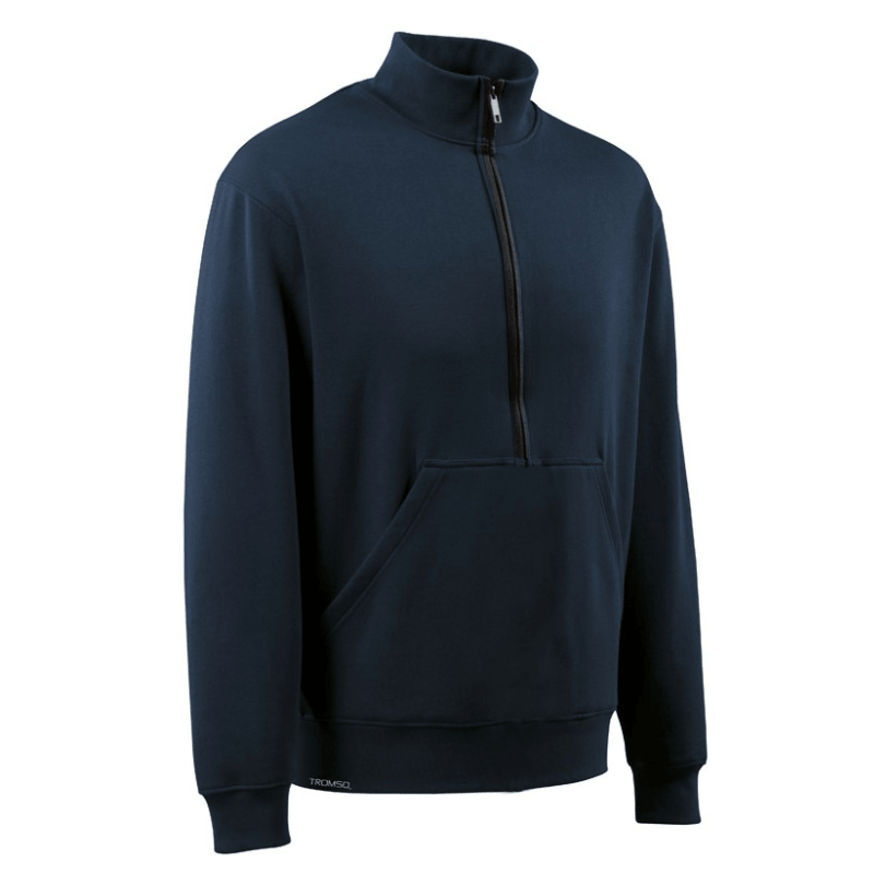 Sweatshirt térmica de trabalho azul ou cinzenta com bolsos – SOBER SAFETOP 161