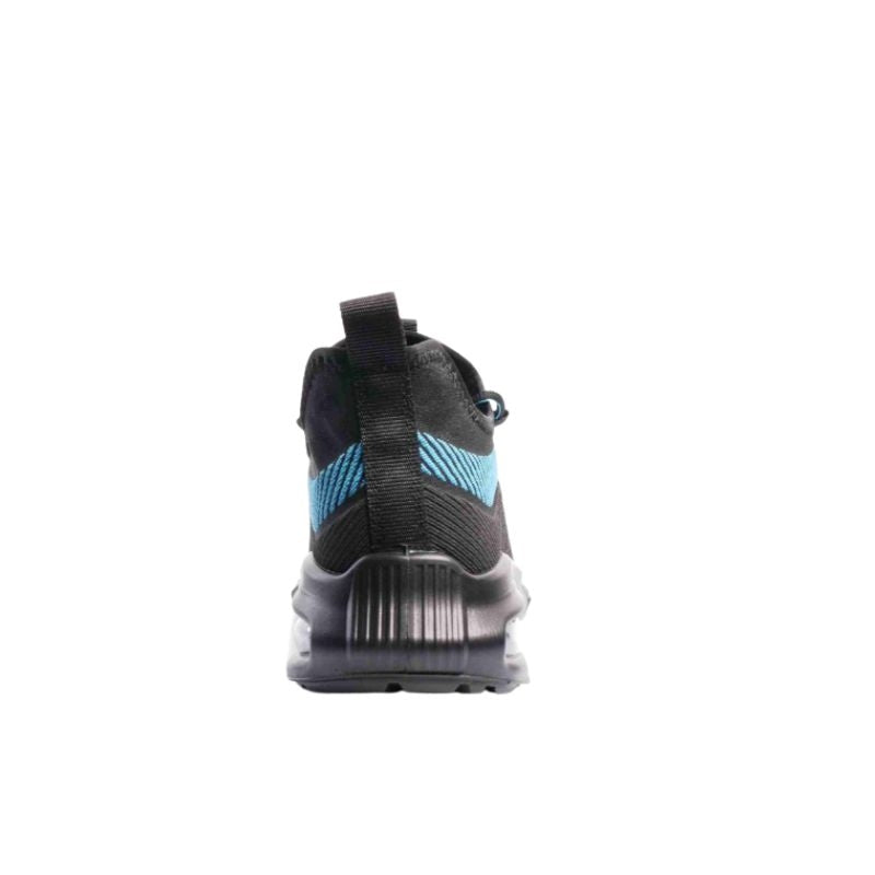 Calçado de trabalho desportivo 1P preto e azul com câmara de ar – COMBIO SAFETOP 243