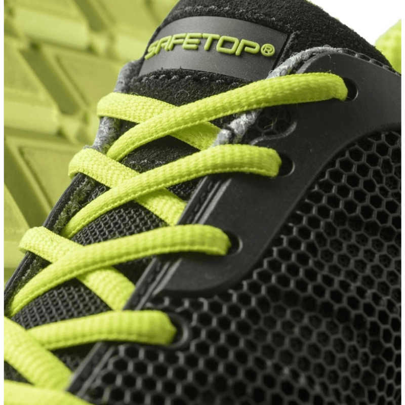 Calçado desportivo S1P preto-verde sem metais MARIO SAFETOP 246